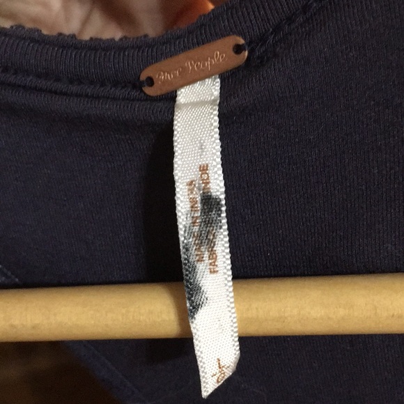 Free People Navy Blue Embellished Midi Dress - Picture 6 of 6